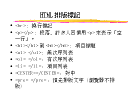 HTML排版標記